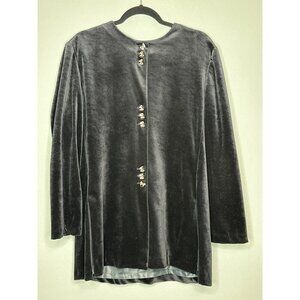 VTG Maren Women's 14 1980s Velvet Bow Button LS Sweater Blazer